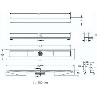 Душевой лоток Berges Wasserhaus C1 Brise 090029 40 Матовый хром